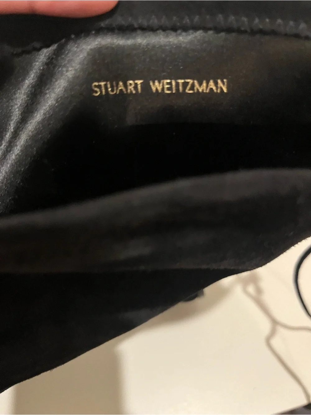 Stuart Weitzman Highland Black Suede over the knee boots